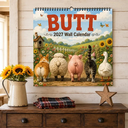 BUTT Seriously 2027 Funny Animal Wall Calendar