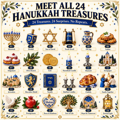 24 Treasures of Hanukkah Traditions, Symbols & Light Countdown Calendar