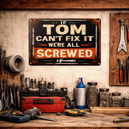 "If Mike Can't Fix It, We're All Screwed" Metal Sign