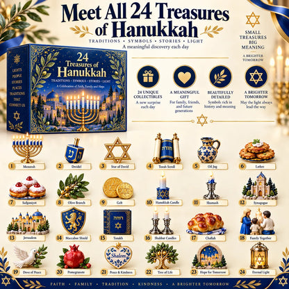 24 Treasures of Hanukkah Traditions, Symbols & Light Countdown Calendar