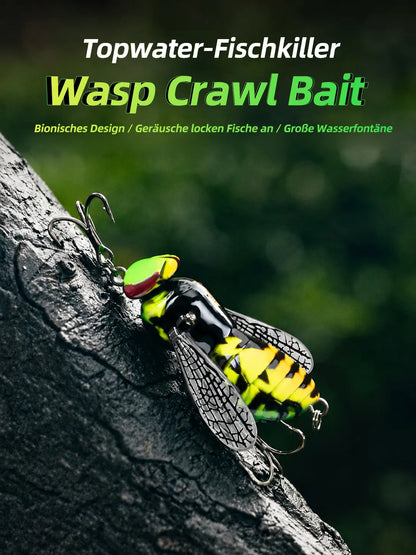 T dliche Versuchung Bionic Wasp Topwater Lure Triggers Explosive, Violent Surface Strikes!