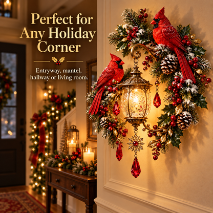 Cardinal Lantern Wall Decor A Warm Holiday Glow
