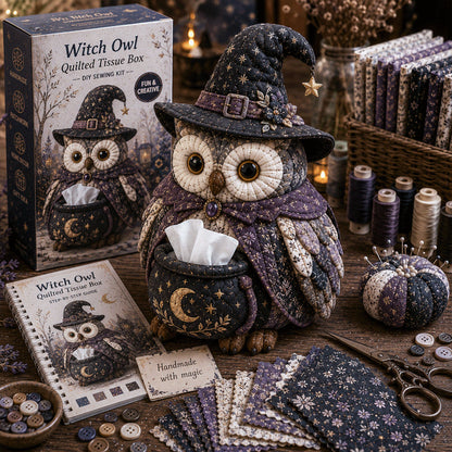 Wise Owl Quilted Tissue Box DIY Sewing Kit