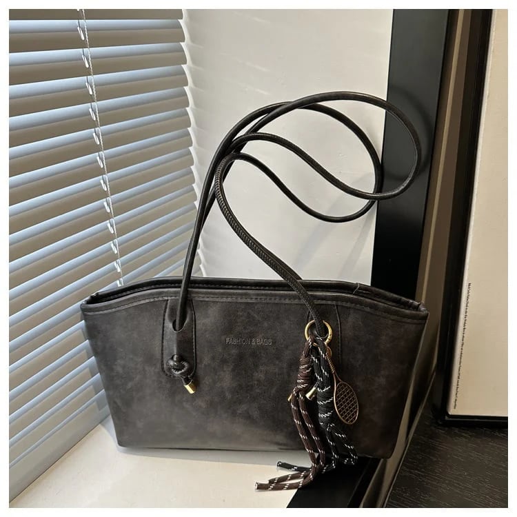 Women's Elegant Solid Color Large Capacity Shoulder Bag | Trendy Versatile Tote for Daily Commute & Casual Use