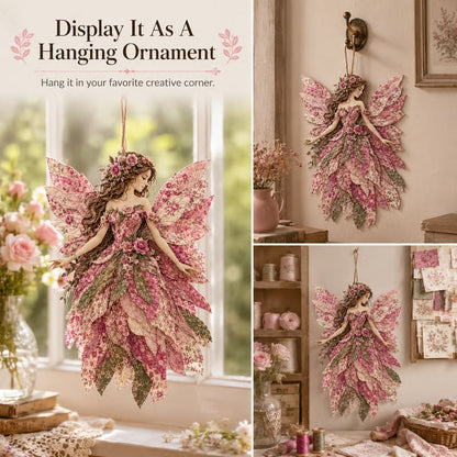 Premium Fairy Patchwork DIY Kit | High-Quality Layered Fabric with Floral Wings DIY Handmade Fantasy Wall Decor