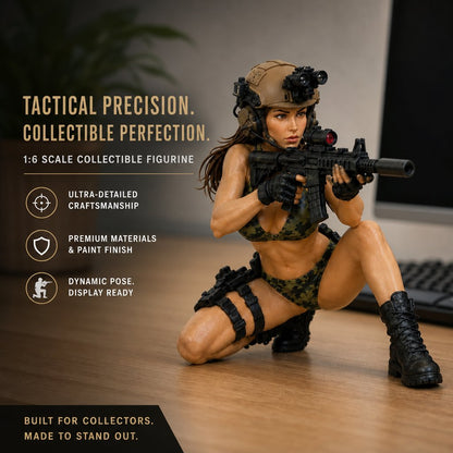 Level Up Your Setup! Limited Edition Camo Female Operator Figure with Fast Shipping!