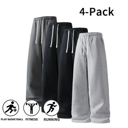 4-Pack Ultra-Soft Wide-Leg Sweatpants