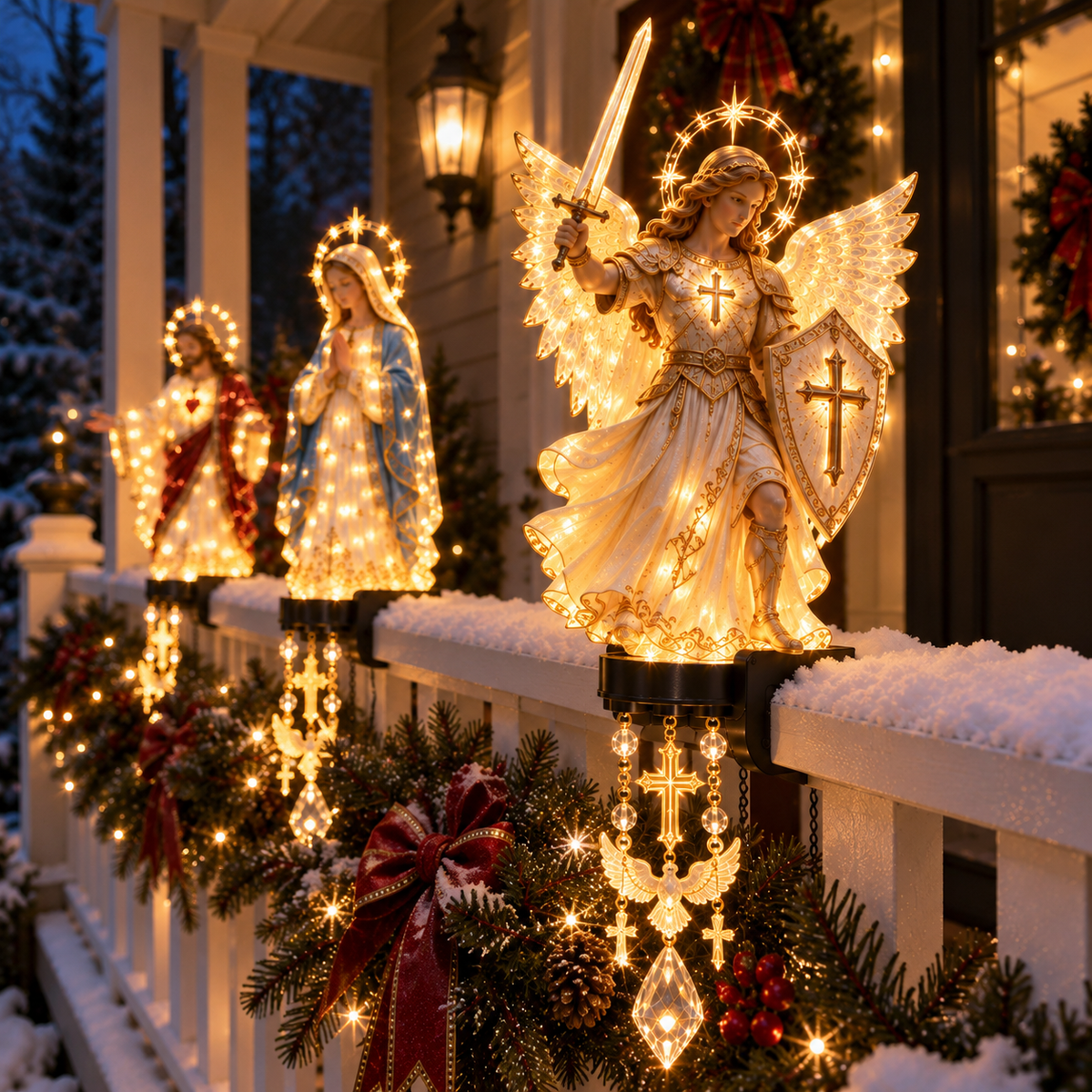 Sacred Christmas Railing Lights