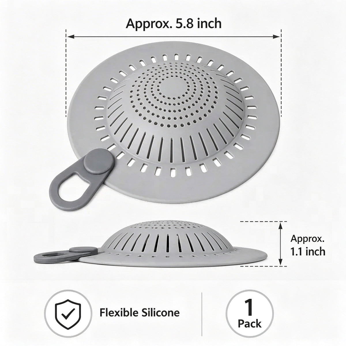 Silicone Dome Drain Hair Catcher