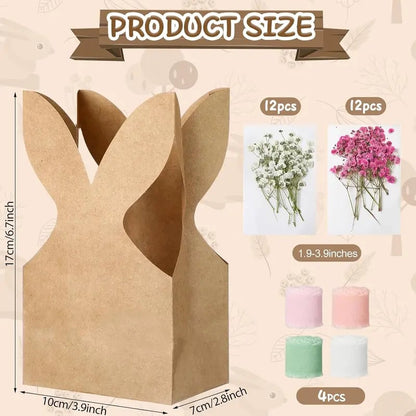 Easter Bunny Ear Kraft Bags | Cute Party Gift & Candy Packaging