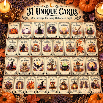 31 Nights of Halloween Oracle Deck | 31 Daily Spooky Messages for October