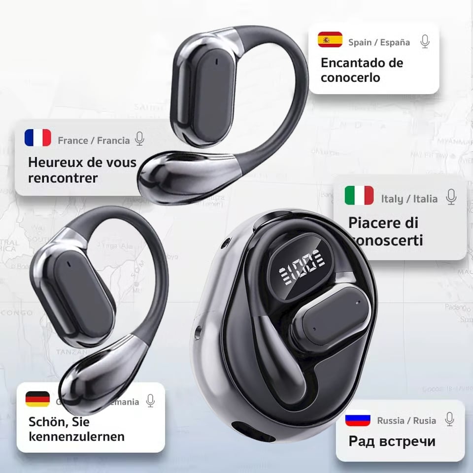 1 Bestseller -AI Translation Wireless OWS Bluetooth 5.4 Headphones (Compatible with iOS and Android)