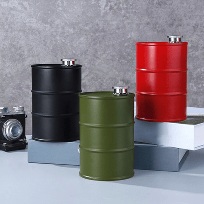 350ml/750ml Oil Drum Anti-rust Leak-proof No Odor Portable Wine Storage Food Grade Camping Whisky Flagon Wine Jug