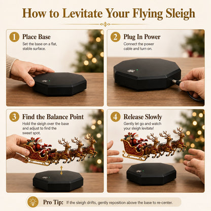 Santa Floats! Magnetic Levitation Flying Sleigh