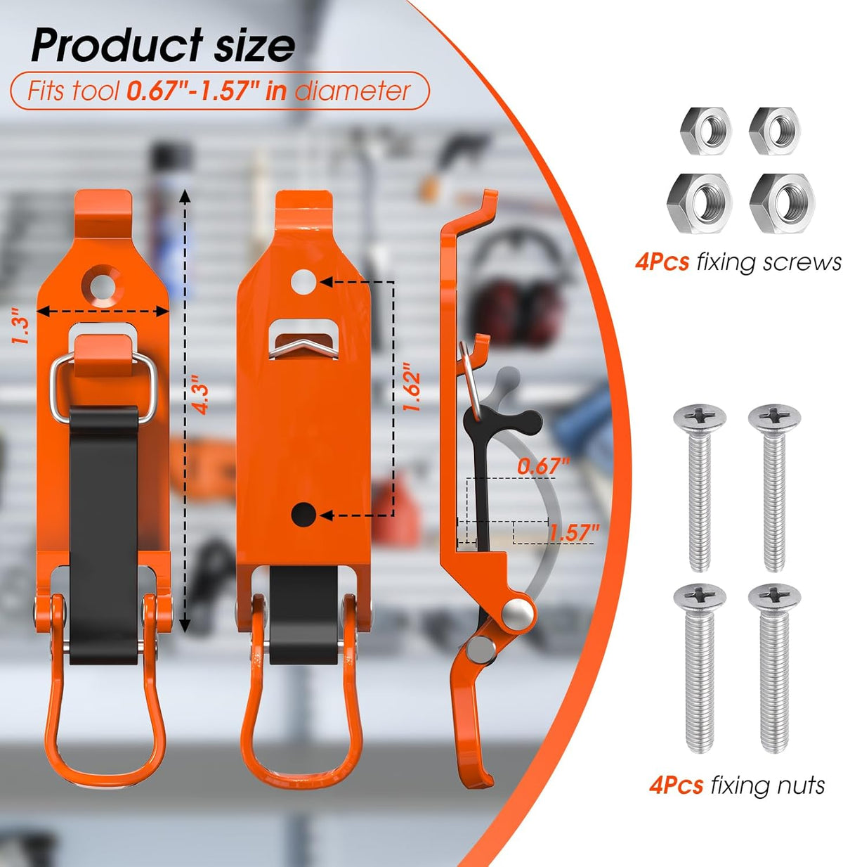 Heavy Duty Metal Rubber Shovel Mount Kit