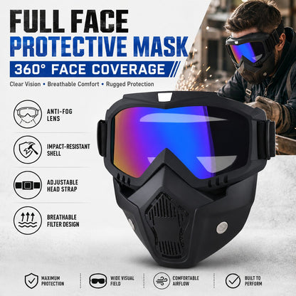Multi-Functional Protective Face Mask - Auto-Darkening Welding Goggles