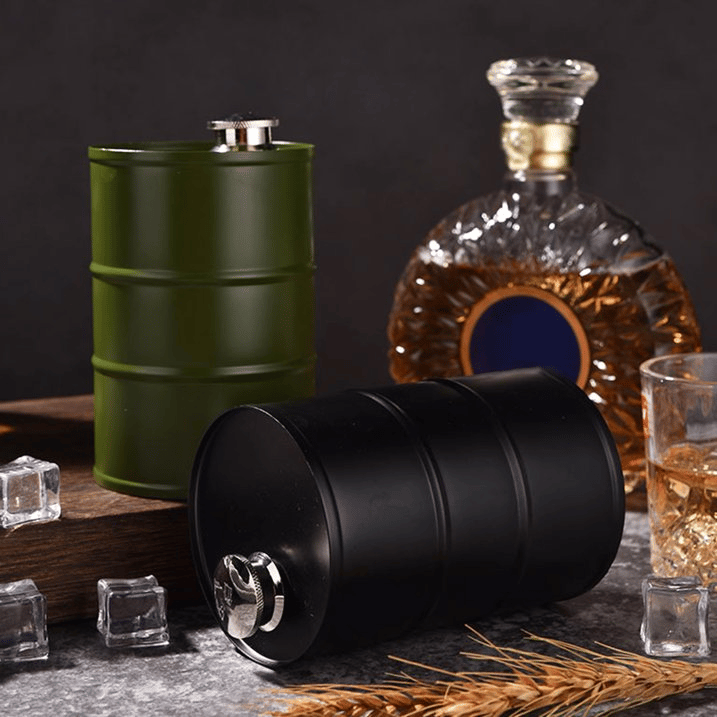 350ml/750ml Oil Drum Anti-rust Leak-proof No Odor Portable Wine Storage Food Grade Camping Whisky Flagon Wine Jug