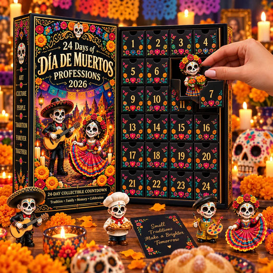 24 Days of D a de Muertos Professions Advent Calendar 2026 24 Unique Calavera Collectible Figures