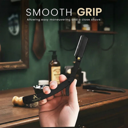 Men's Professional Straight Razor Barber Kit - 100 Blades