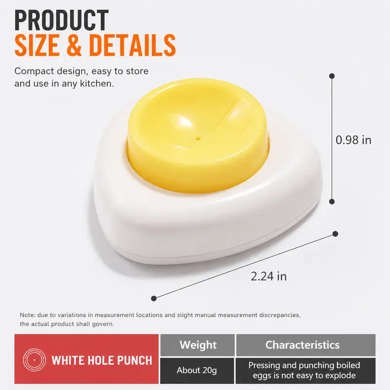 2-Pack Egg Piercer One-Press Stainless Steel Egg Pricker for Perfect Hard-Boiled Eggs