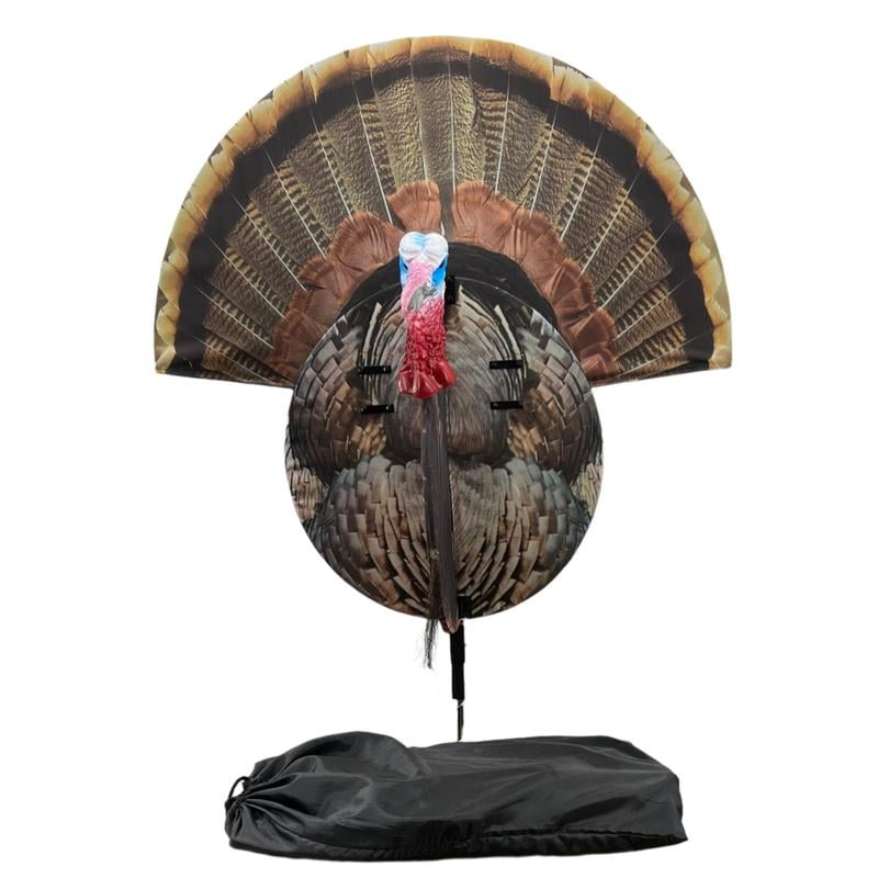 Spring Hunt - Ultra-Realistic Collapsible Turkey Hunting Decoy with Stake & Carry Bag