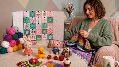 25 Days of Crochet Magic Advent Calendar 2026 with Yarn, Tools & Creative Surprises ( Same as in the video)