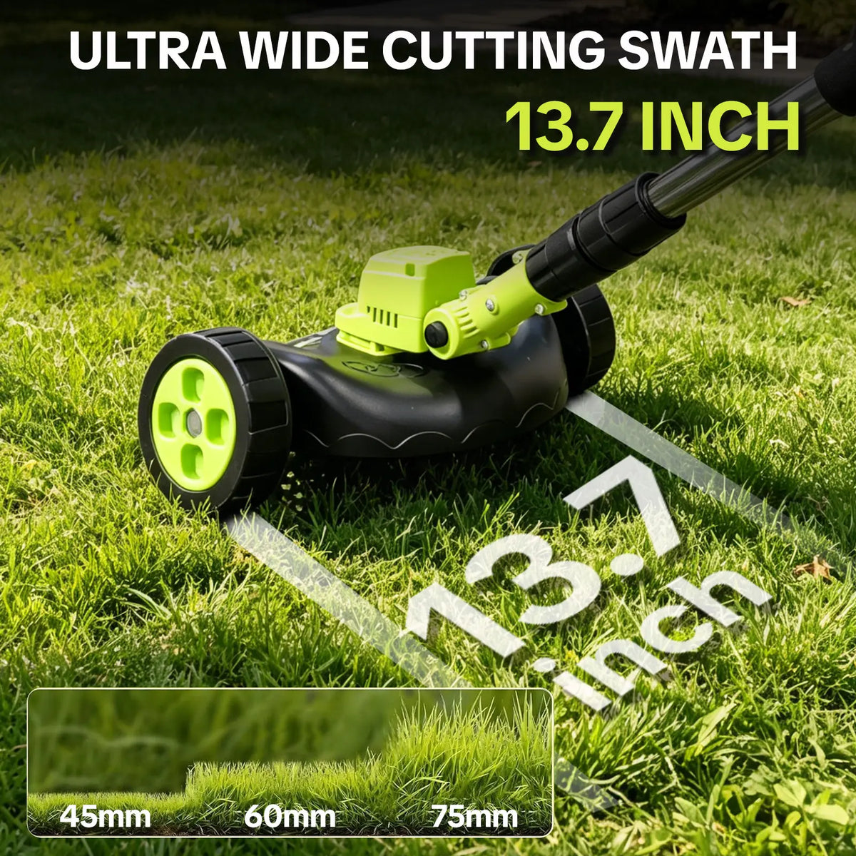 21V 3-in-1 Cordless String Trimmer, Edger & Mini Mower 2 Batteries Included