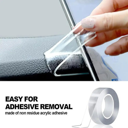 2-Pack Heavy Duty Nano Double-Sided Mounting Tape | Clear Removable Adhesive Tape