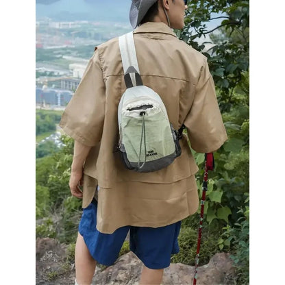 Unisex Lightweight Color Block Nylon Mini Backpack Compact & Water-Resistant Daypack for Every Adventure!