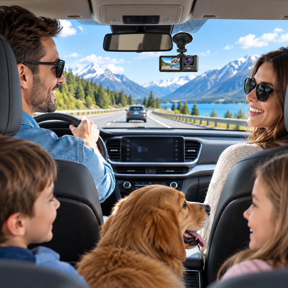 Upgraded 360 Protection Dash Cam Triple-Lens 1080P Front Cabin Rear | WiFi Phone Link Never Drive Blind Again!