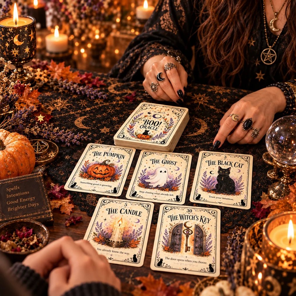 31 Nights of Halloween Oracle Deck | 31 Daily Spooky Messages for October