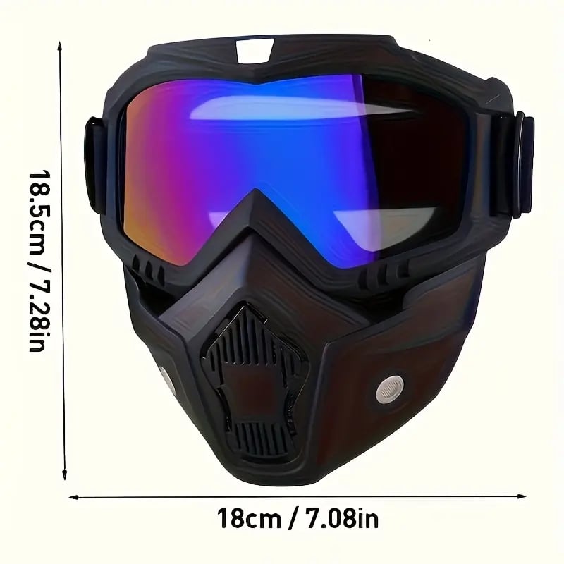 2026 - Detachable Full Face Goggle Mask