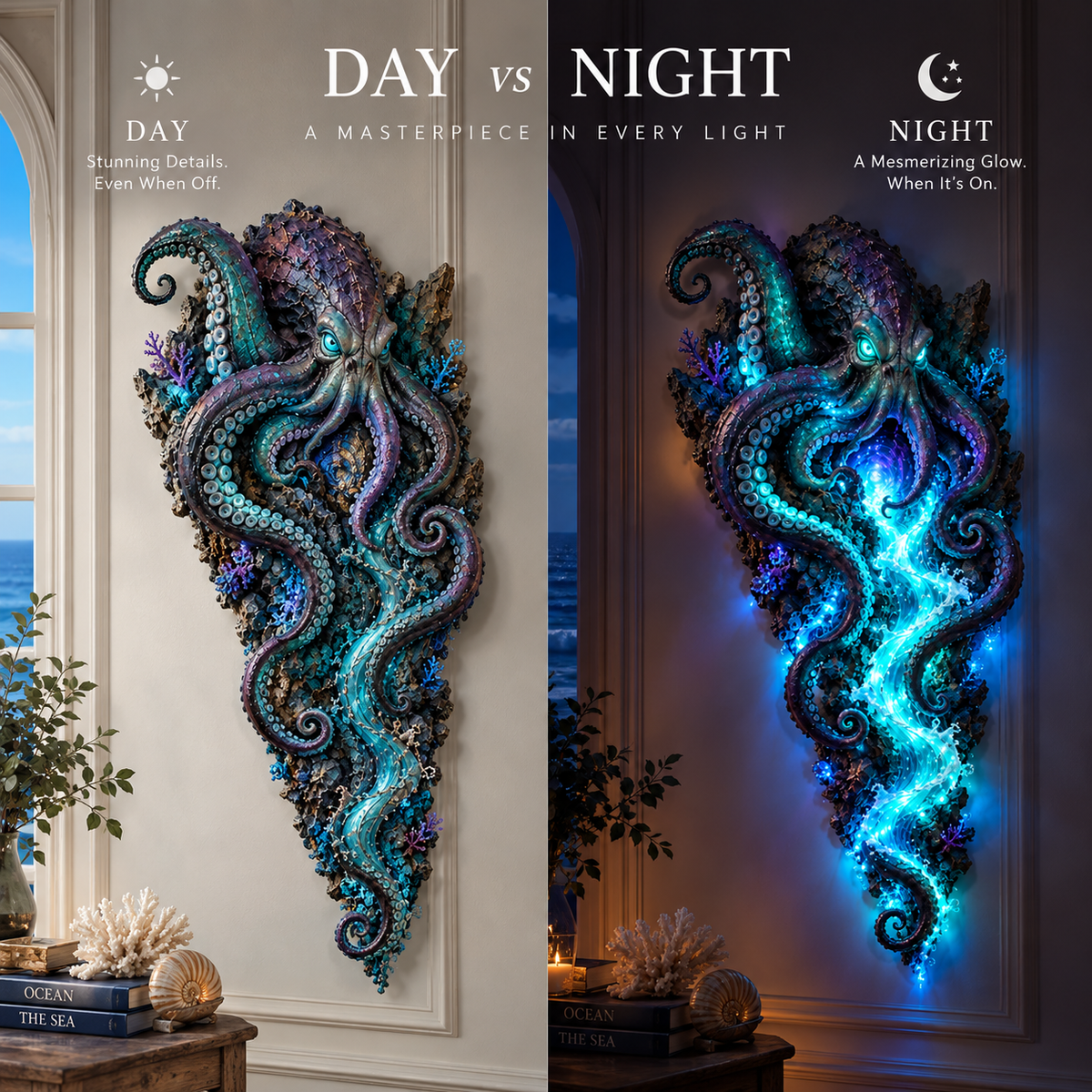 Enchanted Ocean Legends Lighted Wall D cor Collection