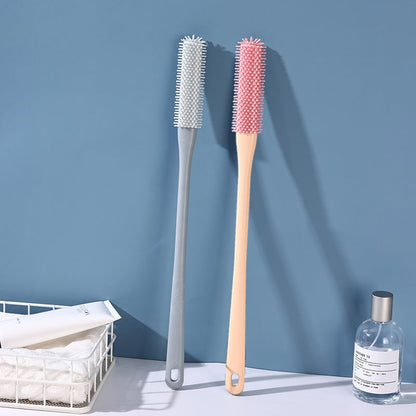 (2PCS/ SET) Long Handled Silicone Toe Crevice Cleaning Brush & Exfoliating Brush