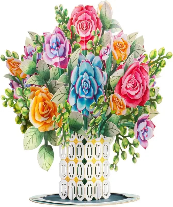 2026 Mother's Day Card -3D Cherry Blossom Flower Bouquet Pop Up Card
