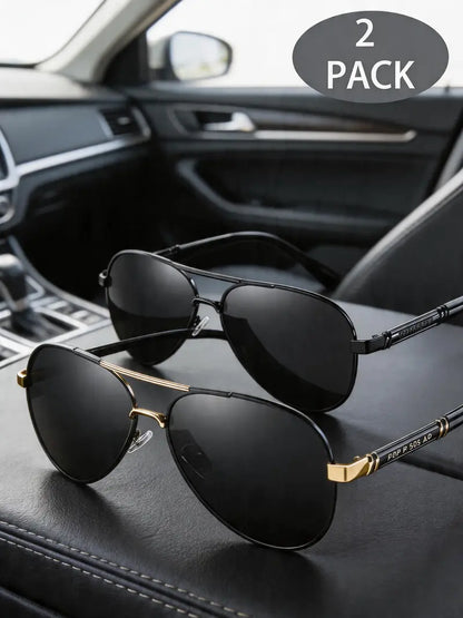 Aviator Sunglasses for Women & Men 2-Pack