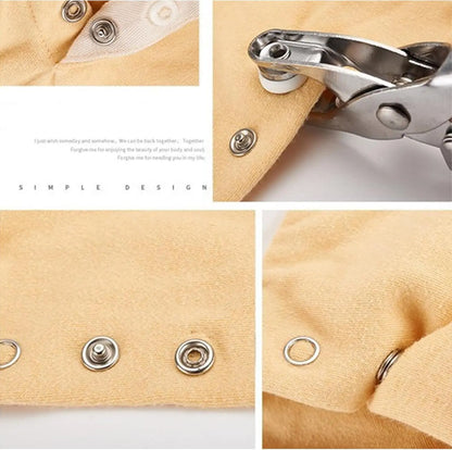 100 pcs Invisible Colored Metal Buckle & Manual Pressure Pliers Kit