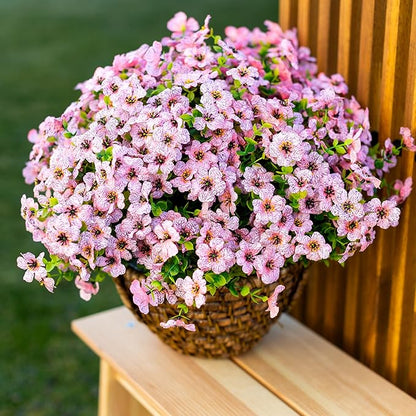 UV Resistant Artificial Flowers Fade-Free & Colorful for Garden, Patio, Home Decor