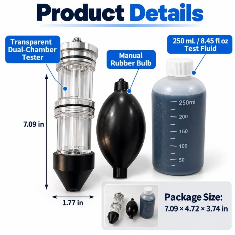 Combustion Leak Tester Quickly Detect Exhaust Gas Leaks in Your Cooling System!