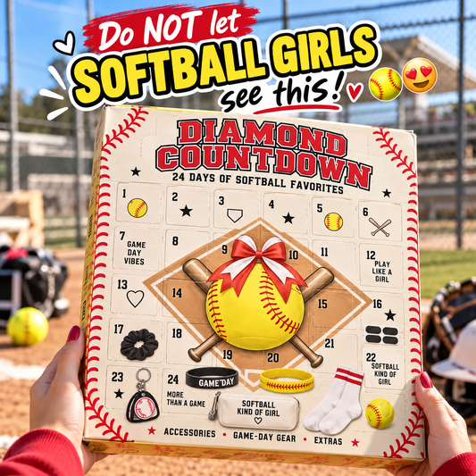 2026 Softball Girls Advent Calendar 24 Days of Game-Day Surprises