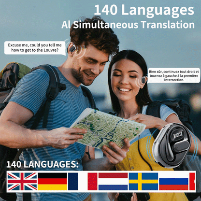 1 Bestseller -AI Translation Wireless OWS Bluetooth 5.4 Headphones (Compatible with iOS and Android)