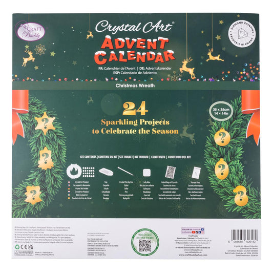 2026 Crystal Art Advent Calendar Christmas Wreath