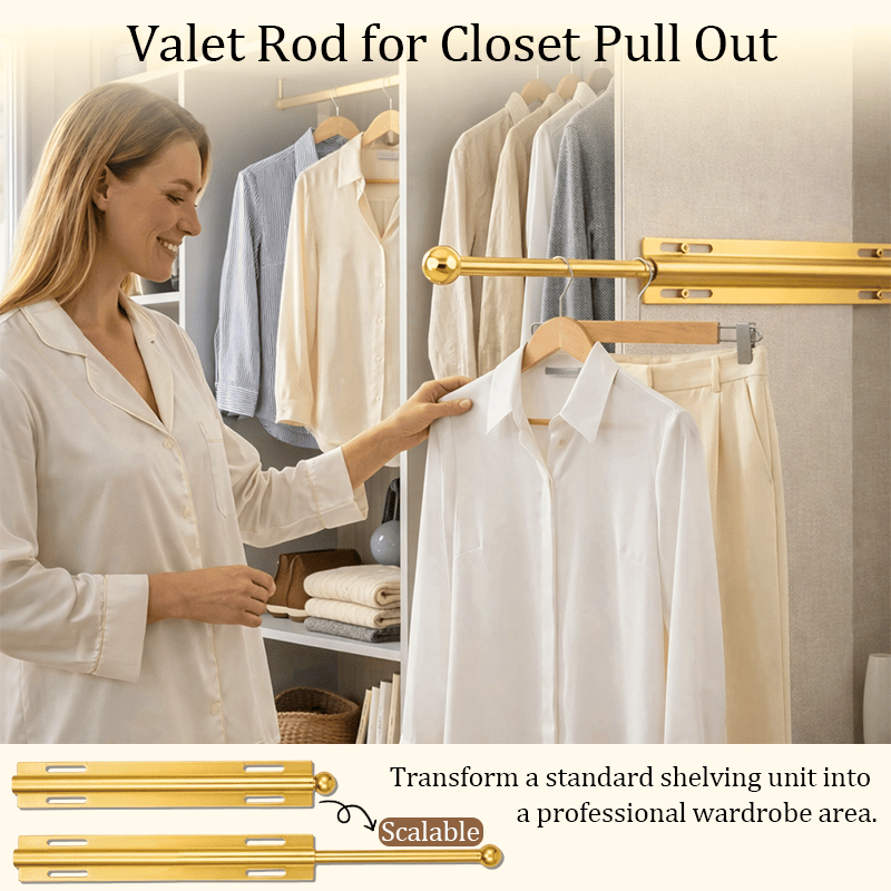Valet Rod for Closet Pull Out