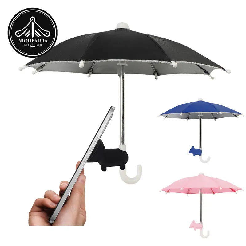 Protection Phone Umbrella for Sun Universal Adjustable Piggy Suction Cup Phone Stand with Sun Shade Cover