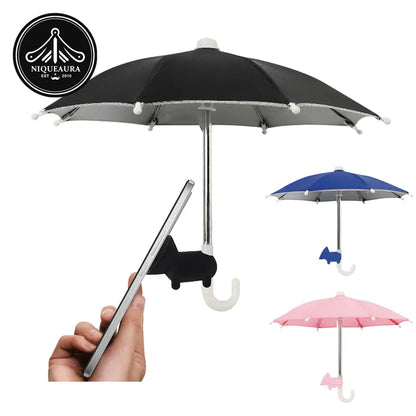 Protection Phone Umbrella for Sun Universal Adjustable Piggy Suction Cup Phone Stand with Sun Shade Cover