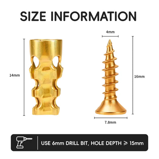 6 14mm Door Hinge Thread Repair Screws