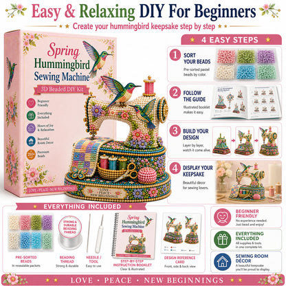 Spring Hummingbird Sewing Machine 3D Spring Limited Keepsake Edition