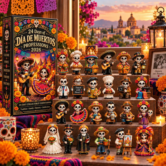 24 Days of D a de Muertos Professions Advent Calendar 2026 24 Unique Calavera Collectible Figures