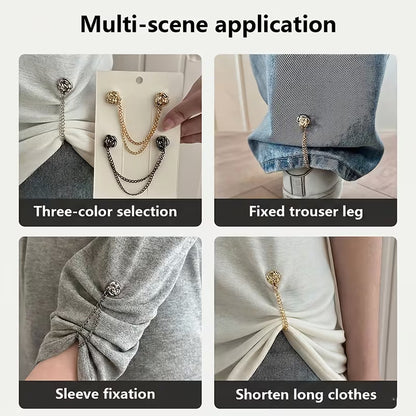2026 Magnetic Chain Buckle for Pants Hem Fixing, Anti-Dragging, Clothing Shortening, and Decorative Hem Clips