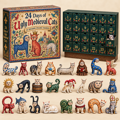 24 Days of Ugly Medieval Cats Hilariously Weird Cat Advent Calendar 2026